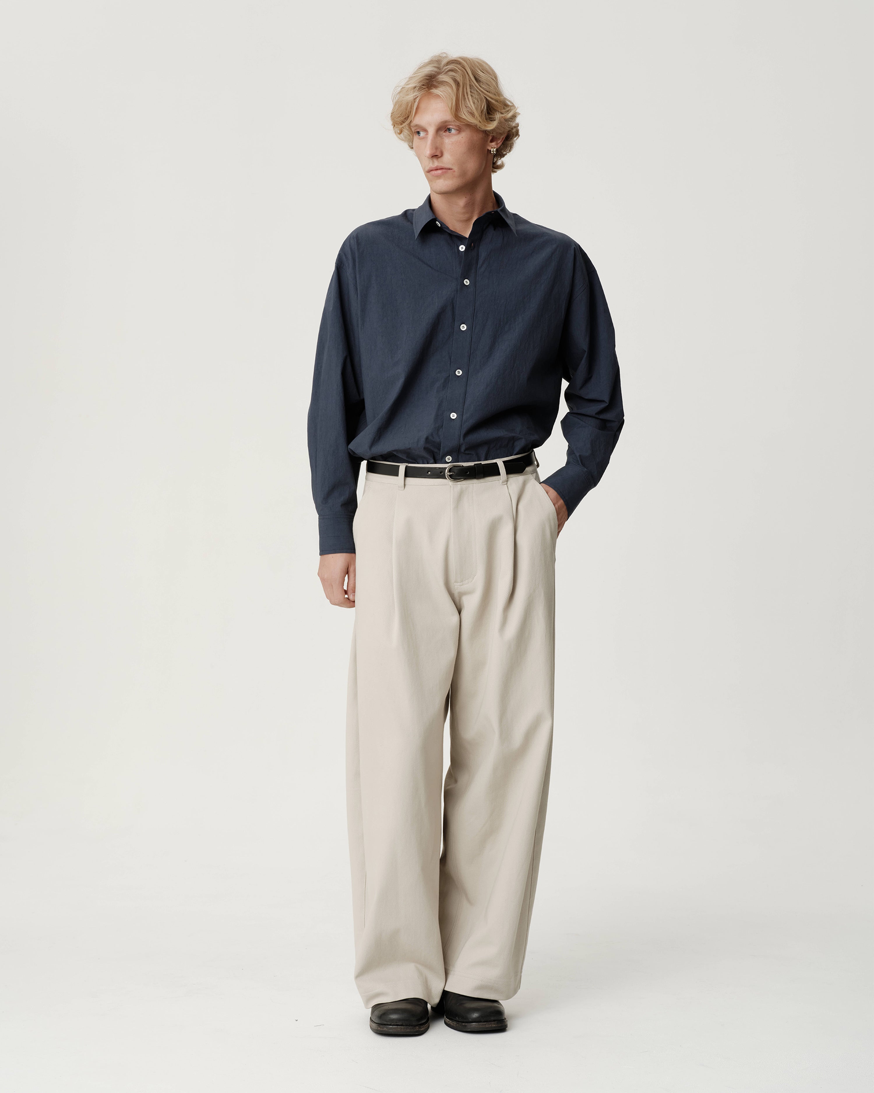 Volume Trouser - Vintage Stone Twill