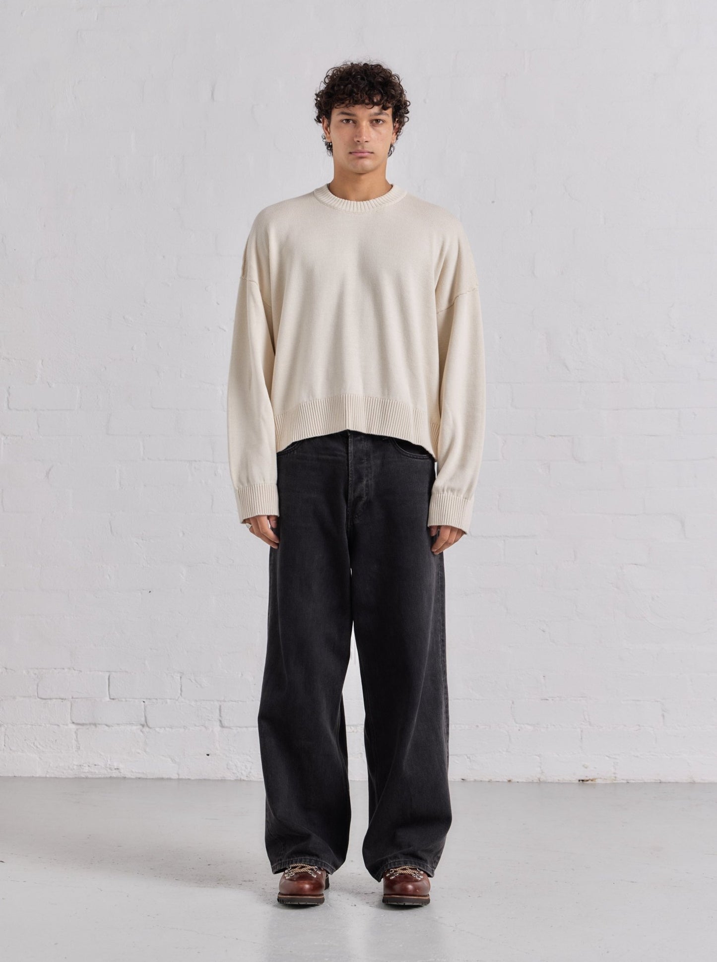 Cropped Knit - Natural - ASHA JASPER.