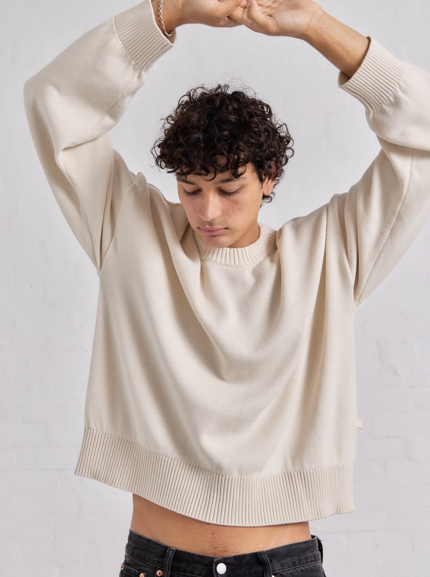 Cropped Knit - Natural - ASHA JASPER.
