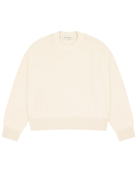 Cropped Knit - Natural - ASHA JASPER.