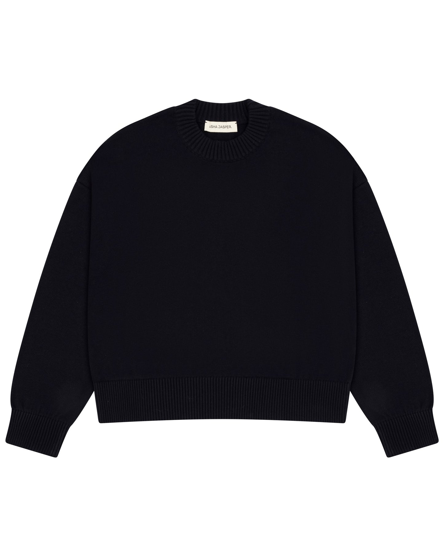 Cropped Knit - Navy - ASHA JASPER.