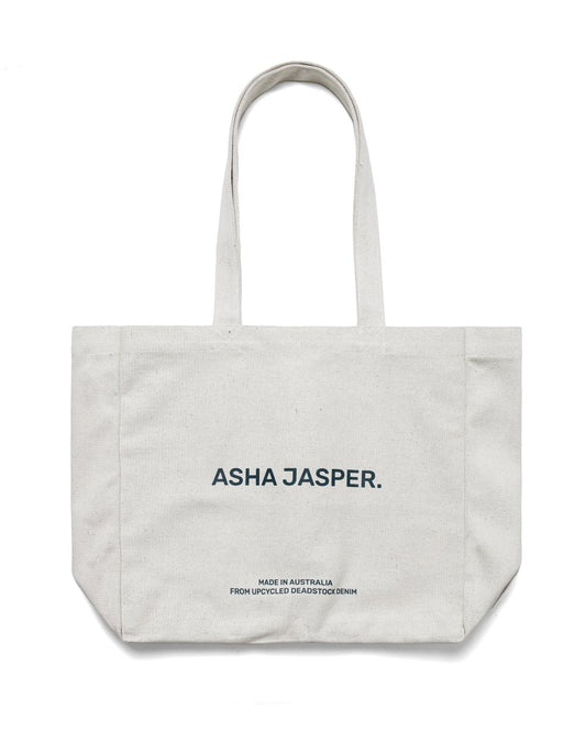 Deadstock Denim Tote. Natural - ASHA JASPER.