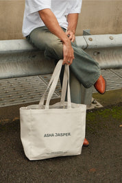 Deadstock Denim Tote. Natural - ASHA JASPER.