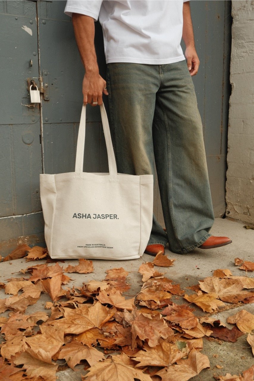 Deadstock Denim Tote. Natural - ASHA JASPER.
