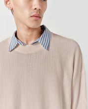 Half-Cardigan Fine Knit - Stone