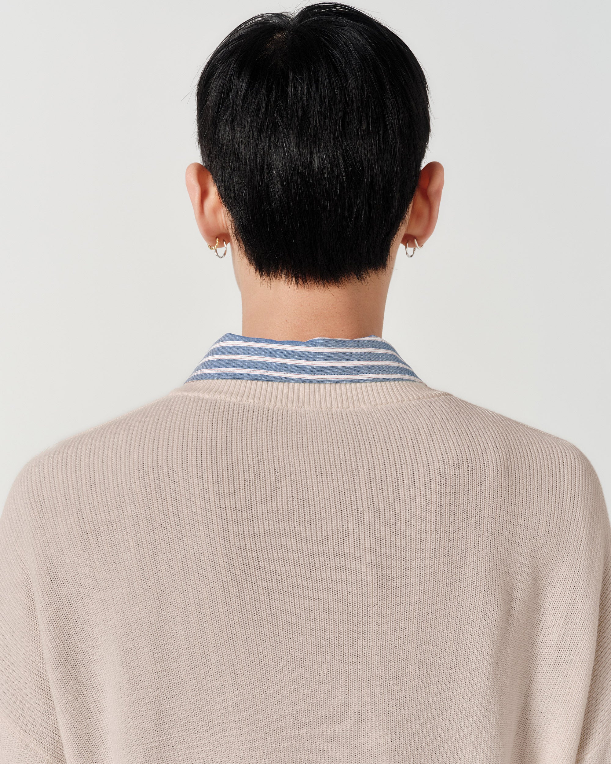 Half-Cardigan Fine Knit - Stone