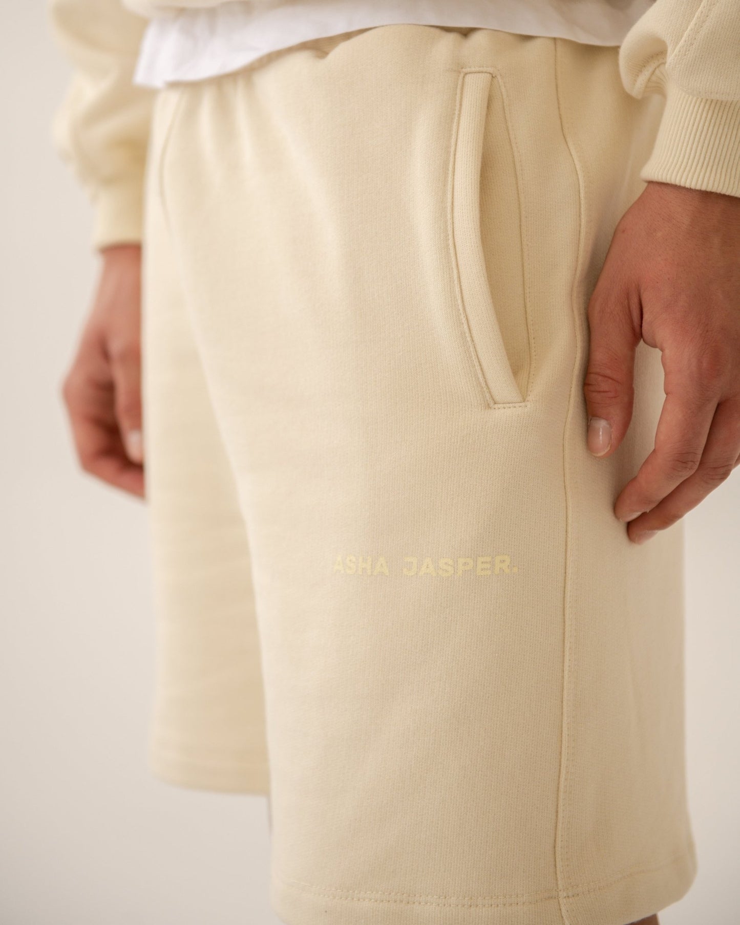 Logo Sweat Shorts. Butter - ASHA JASPER.