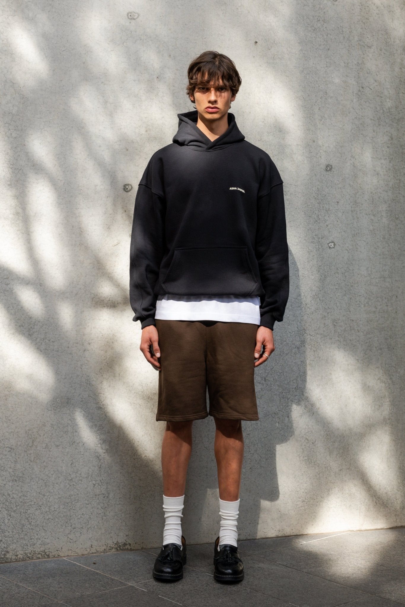 Logo Sweat shorts. Mocha - ASHA JASPER.