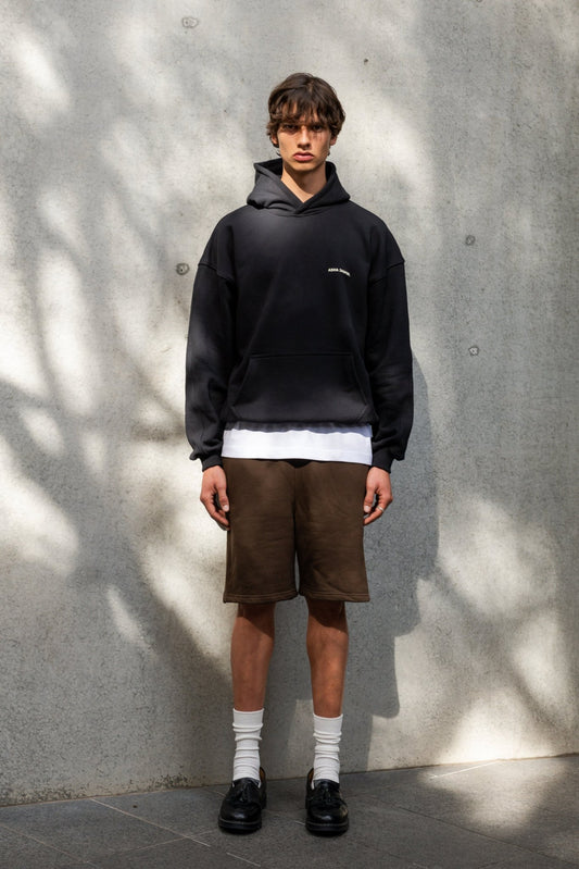 Logo Sweat shorts. Mocha - ASHA JASPER.