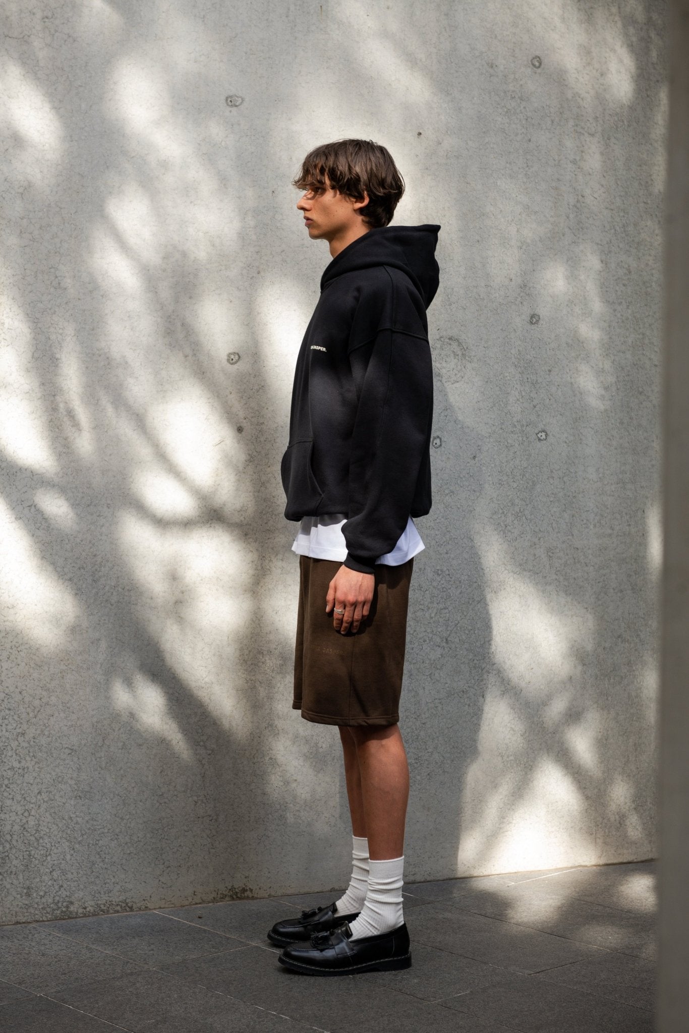 Logo Sweat shorts. Mocha - ASHA JASPER.