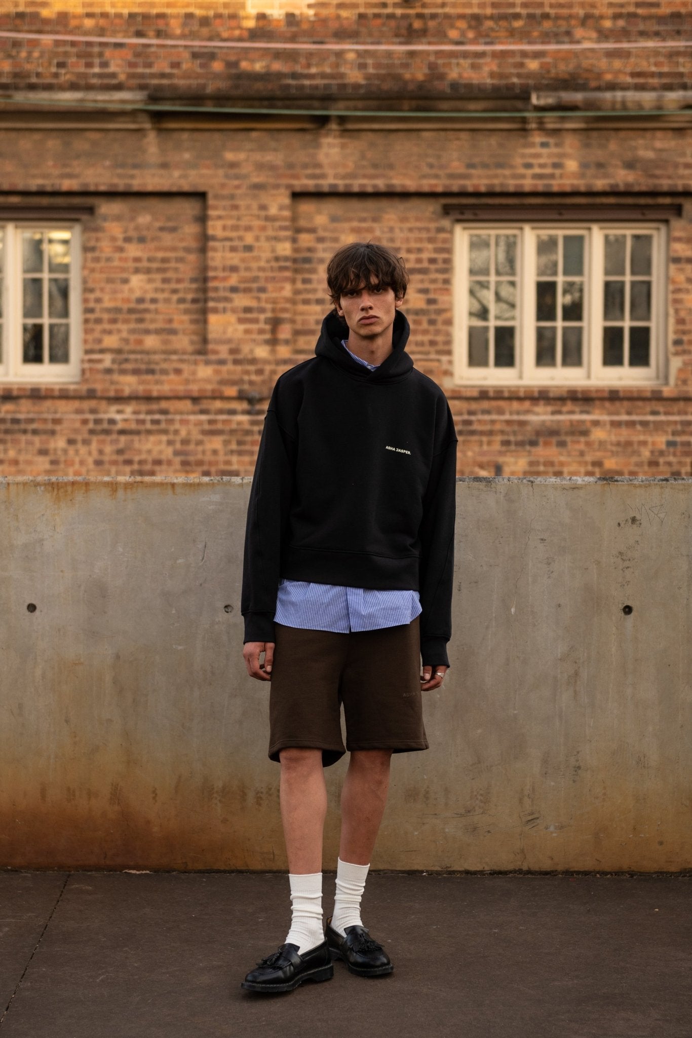 Logo Sweat shorts. Mocha - ASHA JASPER.