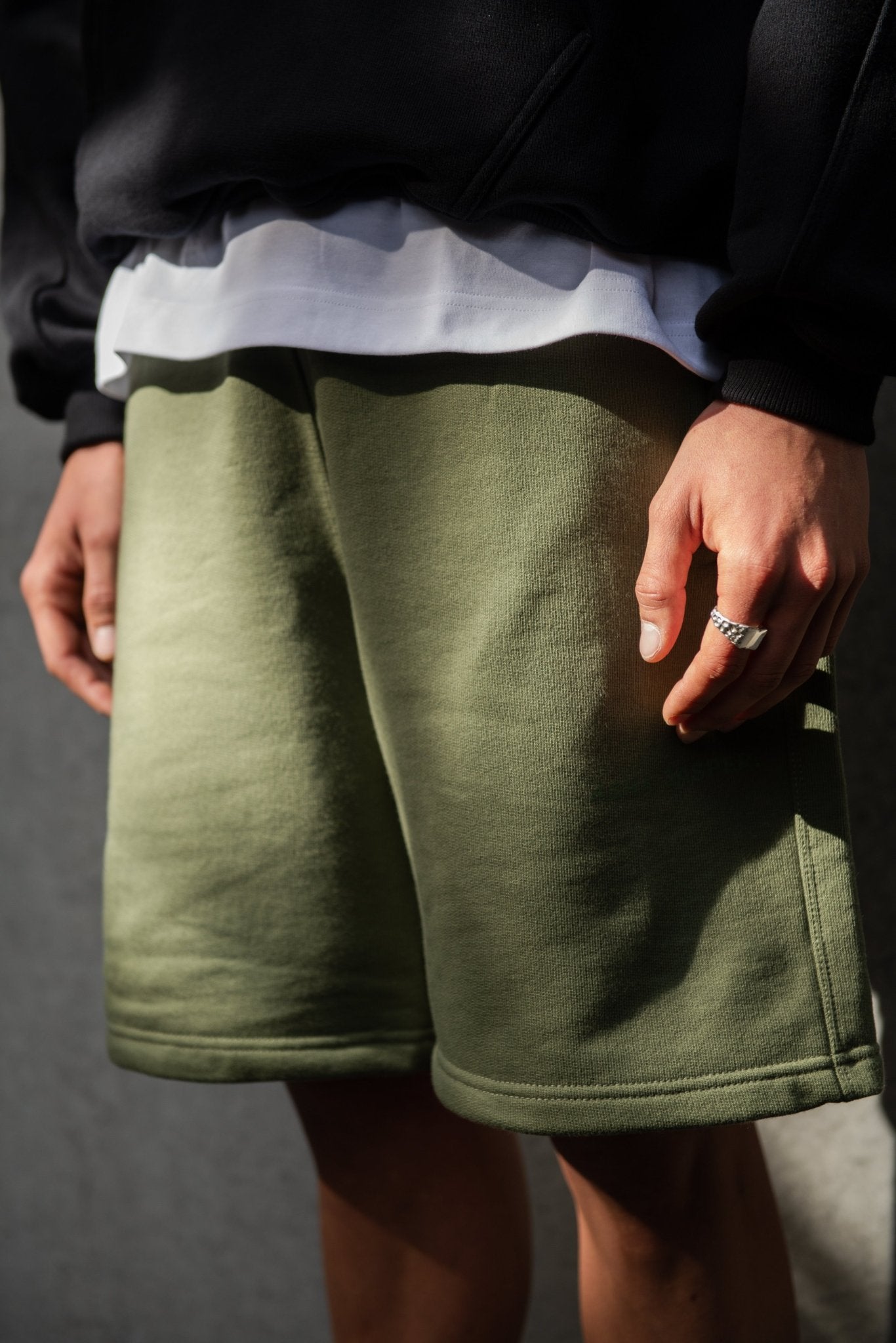 Logo Sweat Shorts. Moss - ASHA JASPER.