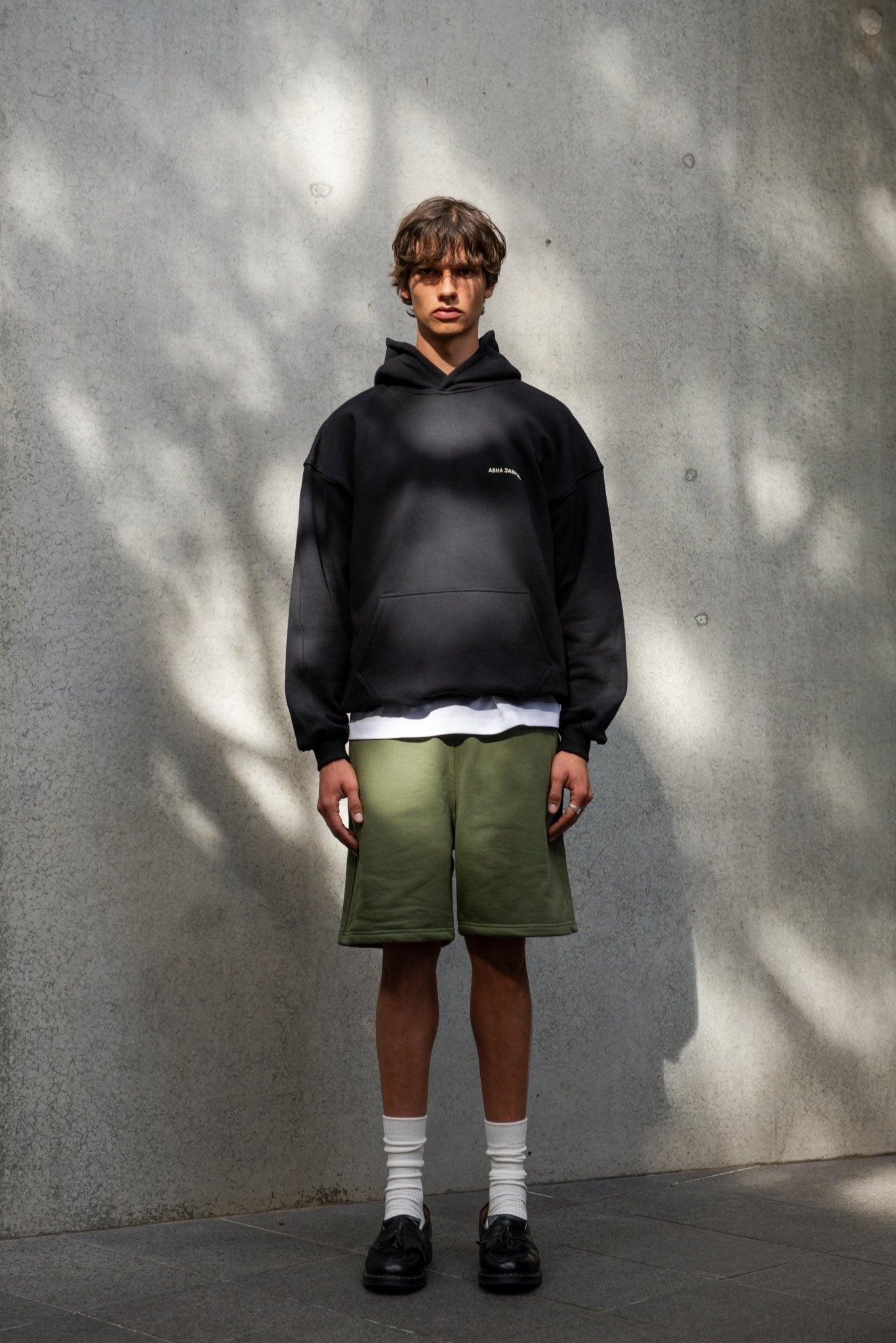 Logo Sweat Shorts. Moss - ASHA JASPER.