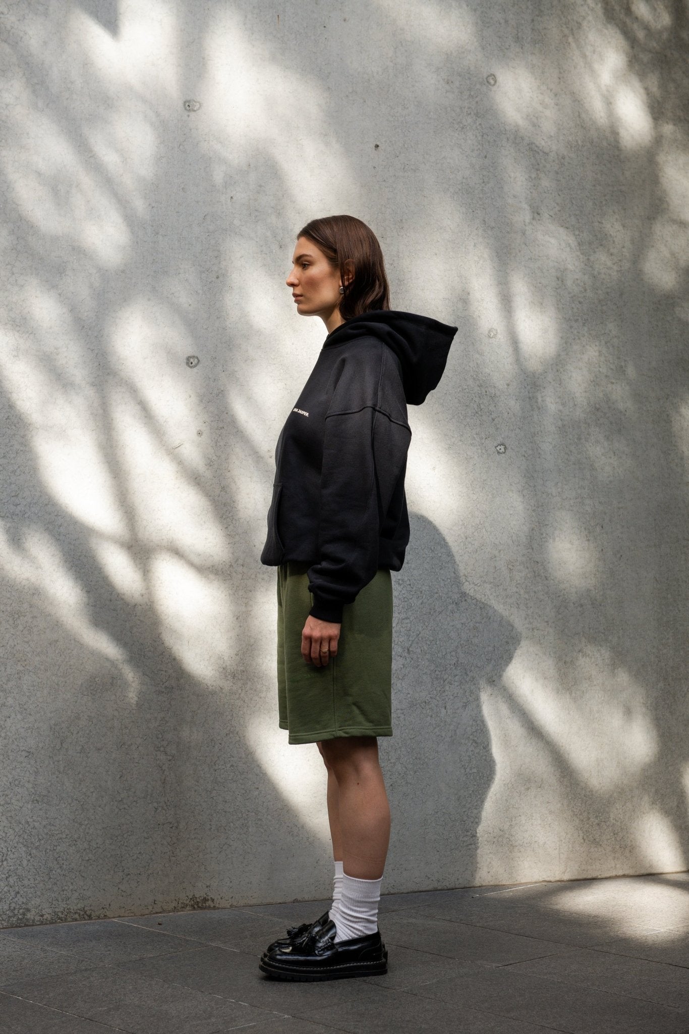 Logo Sweat Shorts. Moss - ASHA JASPER.